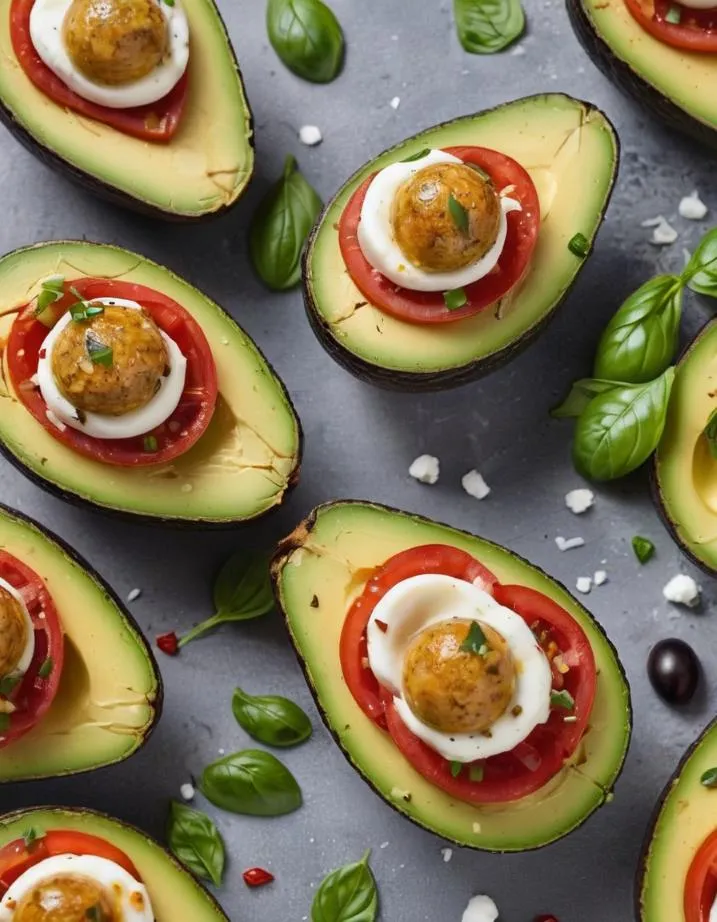 Caprese Stuffed Avocados