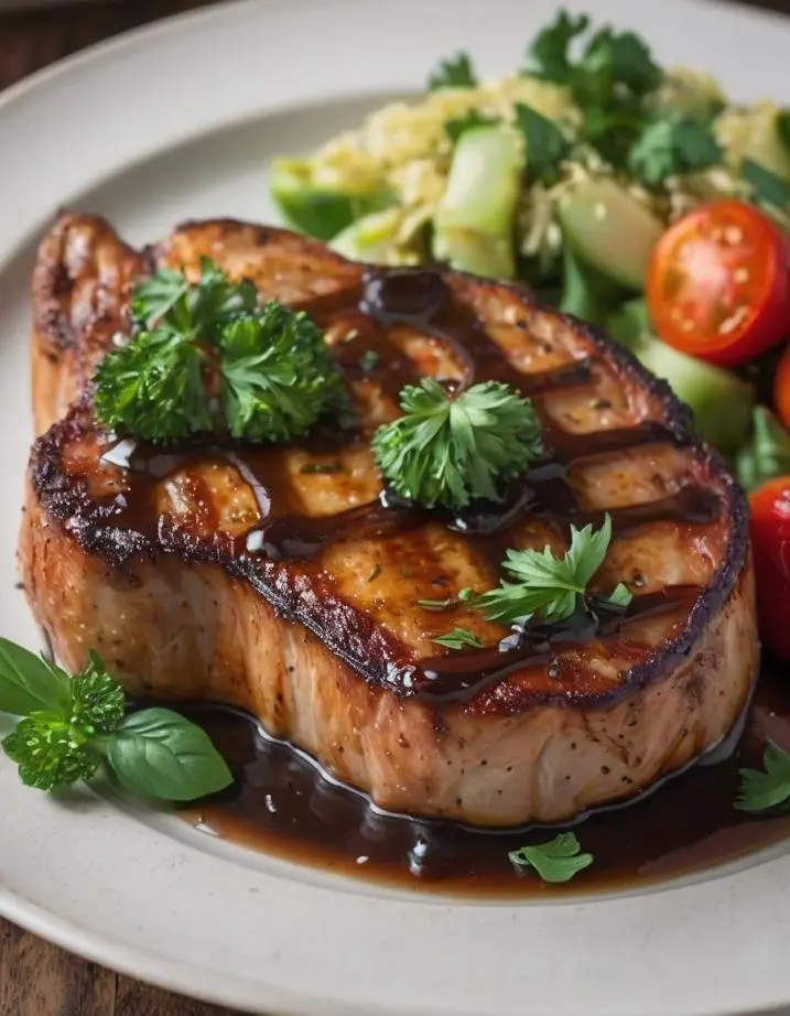 Honey Balsamic Glazed Pork Chops